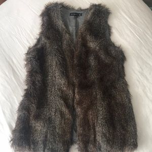 Faux fur vest